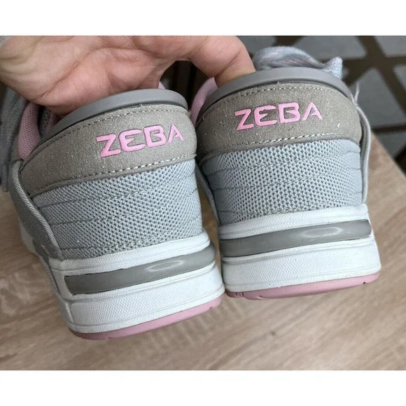 Zeba Walking Shoes Sneakers Womens Size 8.5 Gray Rose Pink Comfort - Picture 7 of 12